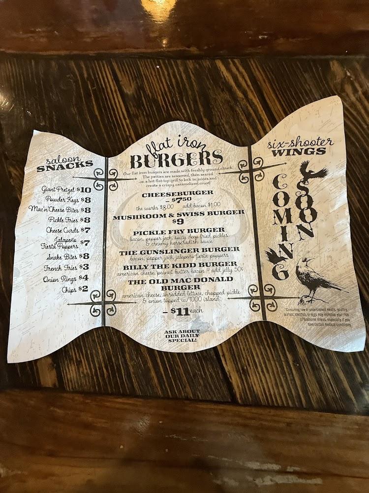 Dead River Saloon Menu image 2
